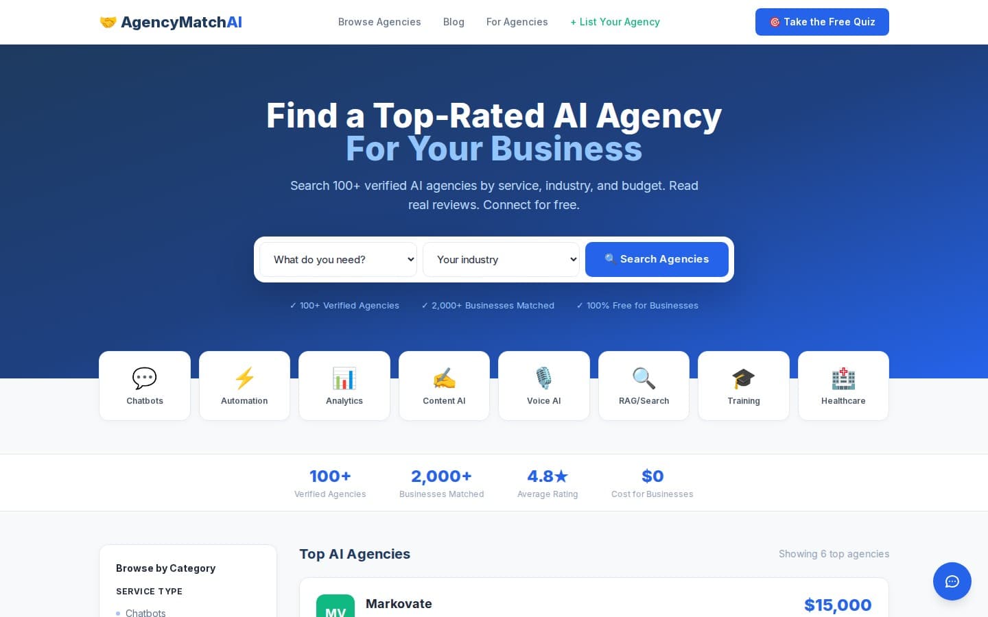 AgencyMatch AI screenshot